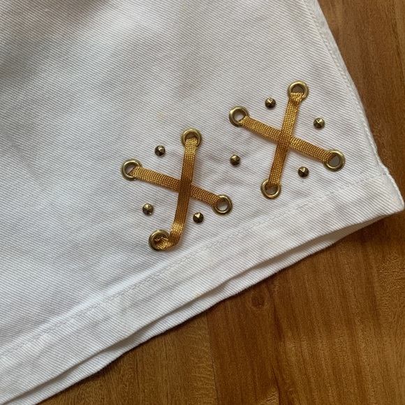 Vintage Nautical ‘Bay Club’ White Denim HighWaist Shorts & Sleeveless Blouse Set - Picture 11 of 16